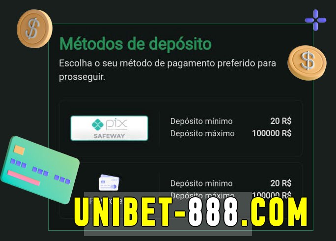 O cassino unibet bet oferece uma grande variedade de métodos de pagamento