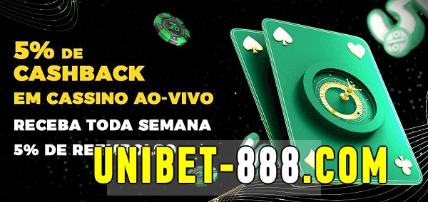 Promoções do cassino ao Vivo unibet 